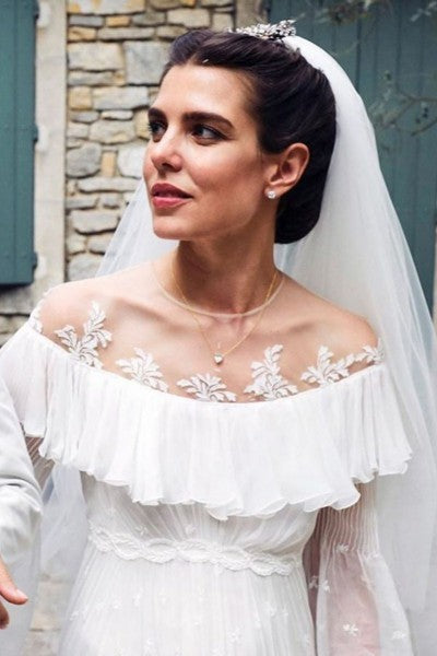Charlotte casiraghi wedding dress 2025
