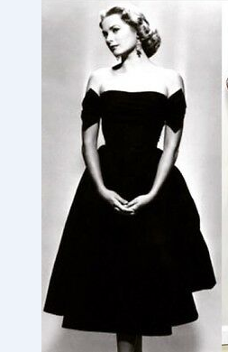 Grace Kelly Black Off The Shoulder Best Celebrity Dress 1950s – Hoprom Grace Kelly Black Off The Shoulder Best Celebrity Dress 1950s – Hoprom