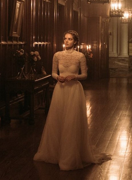 White Lace Samara Weaving Wedding Dress Ready or Not Dress