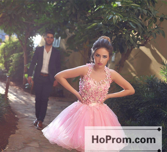 Sweet Pink Short Applique Mini Prom Dresses Homecoming Dresses Hoprom Sweet Pink Short Applique Mini Prom Dresses Homecoming Dresses Hoprom
