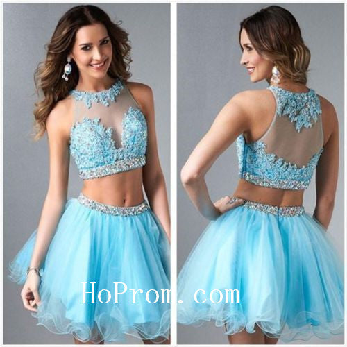Blue Short Prom Dresses,Two Piece Prom Dress,Evening Dress Hoprom Blue Short Prom Dresses,Two Piece Prom Dress,Evening Dress Hoprom