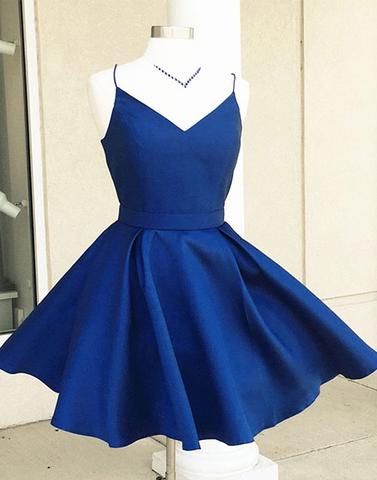 Red Spaghetti Straps V-neck Backless Homecoming Dresses With Bowknot Hoprom Red Spaghetti Straps V-neck Backless Homecoming Dresses With Bowknot Hoprom
