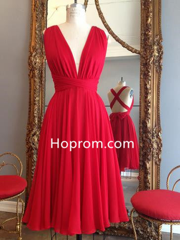 Simple Dress Handmade Short Red Chiffon Backless Cross Homecoming Dres Hoprom Simple Dress Handmade Short Red Chiffon Backless Cross Homecoming Dres Hoprom