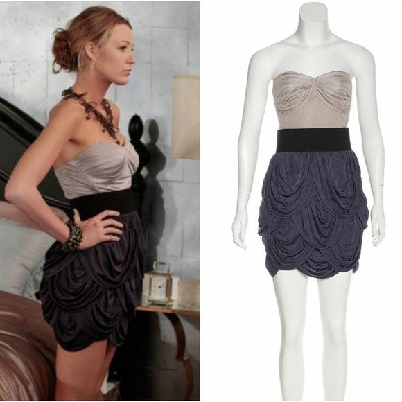 Champagne Dark Grey Blake Lively Short Dress Ruched Prom Celebrity For Hoprom Champagne Dark Grey Blake Lively Short Dress Ruched Prom Celebrity For Hoprom