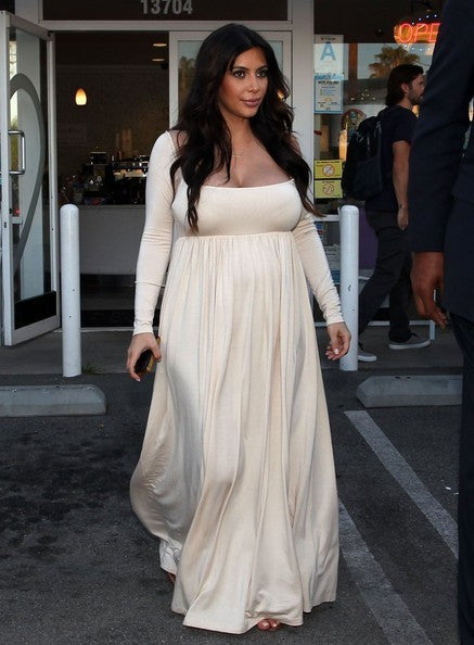 White Kim Kardashian (Kim K) Casual Pregnant Dress Long Sleeves Prom C Hoprom White Kim Kardashian (Kim K) Casual Pregnant Dress Long Sleeves Prom C Hoprom