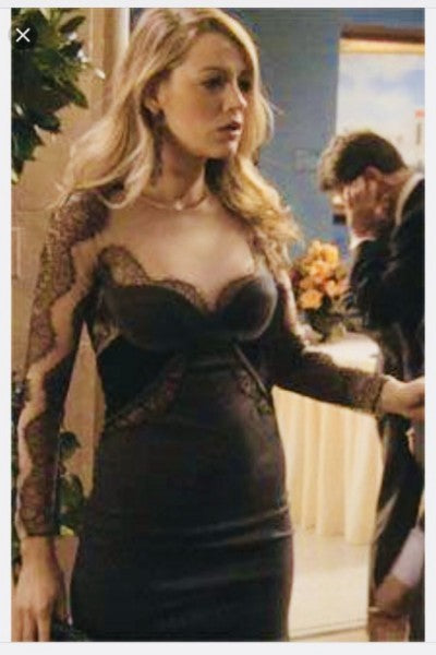 Black Blake Lively Little Black Dress Lace Prom Celebrity Evening Dres Hoprom Black Blake Lively Little Black Dress Lace Prom Celebrity Evening Dres Hoprom