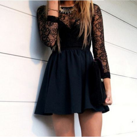 Long Sleeve Beads Homecoming Dress Black High Neck Sexy Party Homecom Hoprom Long Sleeve Beads Homecoming Dress Black High Neck Sexy Party Homecom Hoprom