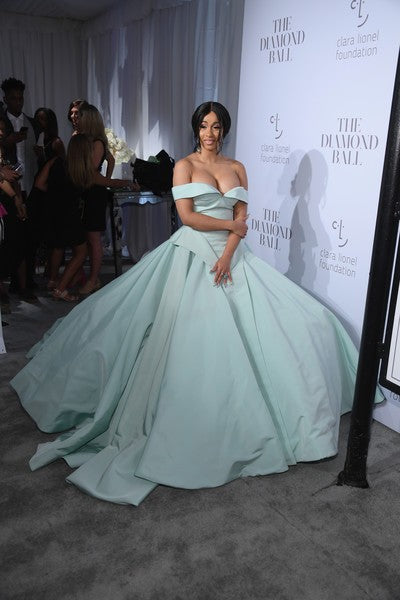 Blue Cardi B Off The Shoulder Dress Satin Prom Celebrity Formal Dress Hoprom Blue Cardi B Off The Shoulder Dress Satin Prom Celebrity Formal Dress Hoprom