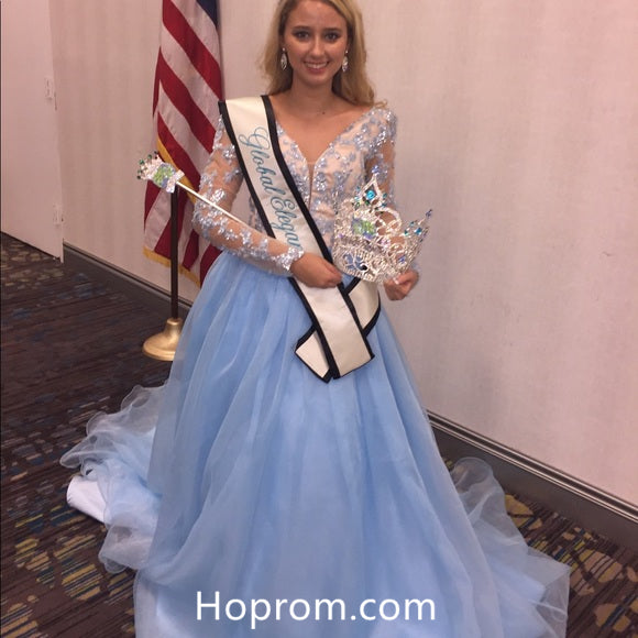 Long Sleeve Applique Prom Dresses 2018 Lace Tulle Evening Dresses Hoprom Long Sleeve Applique Prom Dresses 2018 Lace Tulle Evening Dresses Hoprom