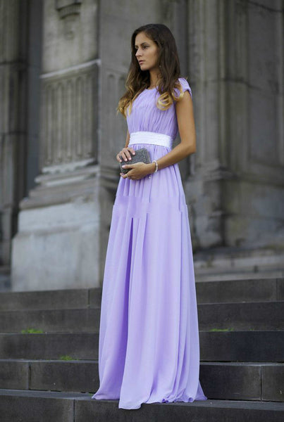 A-Line Simple Prom Dresses,Lavender Prom Dress,Evening Dress
