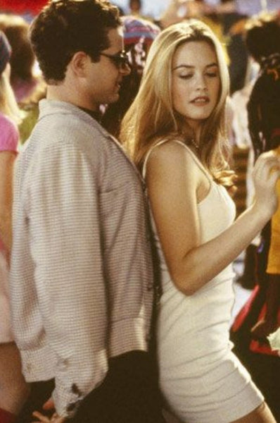 Alicia Silverstone Short Dress White Slip Short Prom Dress in Clueless