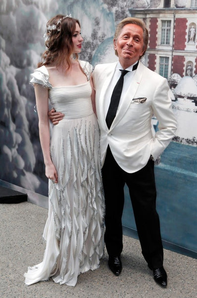 Anne Hathaway Dress White Long Prom Formal Dress White Fairy Tale Love Ball