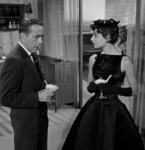 Audrey Hepburn Black Dress Satin A Line Black Prom Dress In Sabrina 1954