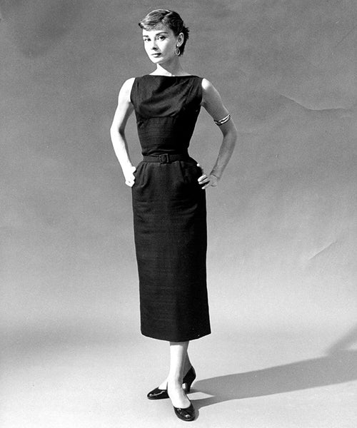 Audrey Hepburn Little Black Dress In Sabrina 1954 Black Tea Length Prom Dress