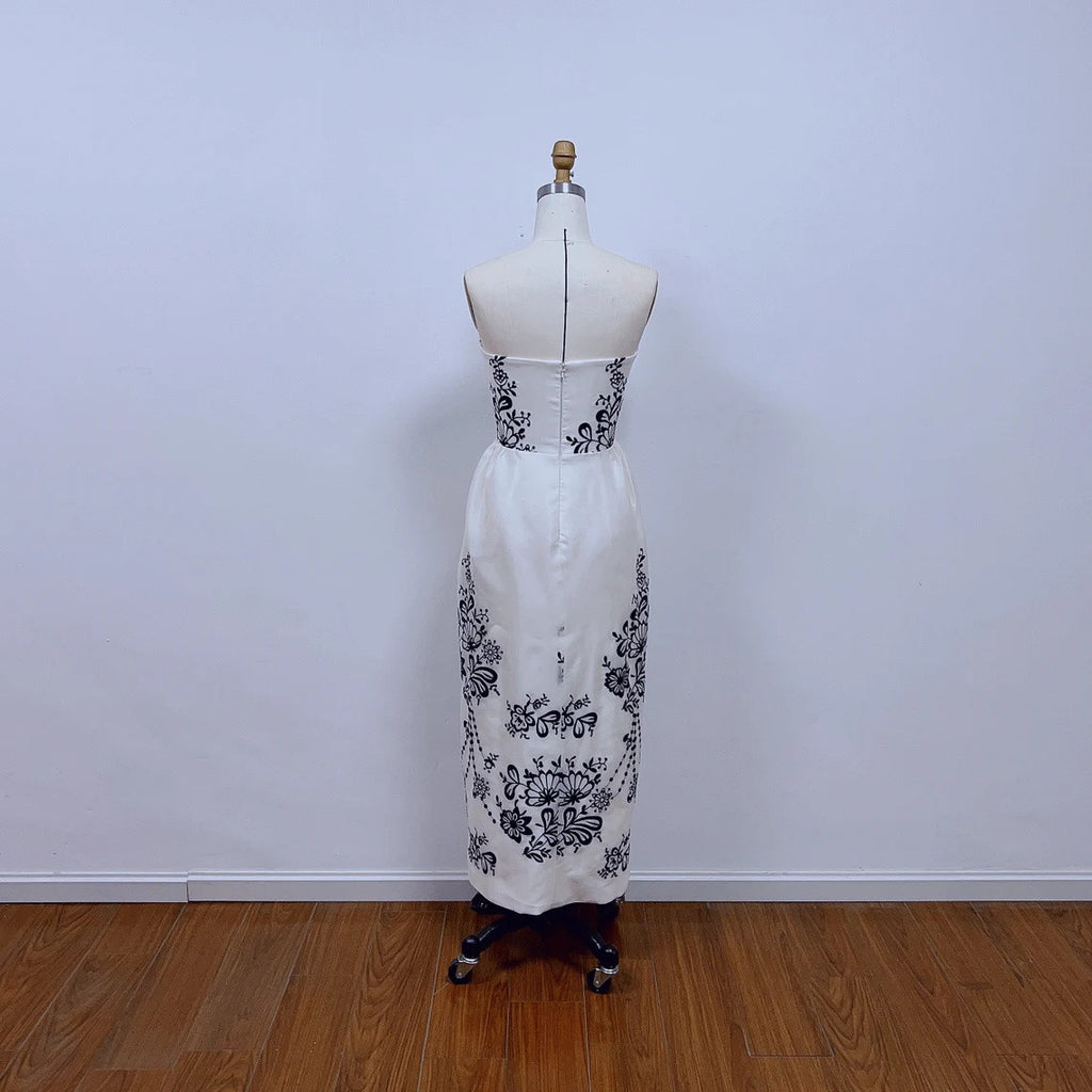 Audrey Hepburn Sabrina Dress Silk Organdy with Embroidered – Hoprom Audrey Hepburn Sabrina Dress Silk Organdy with Embroidered – Hoprom