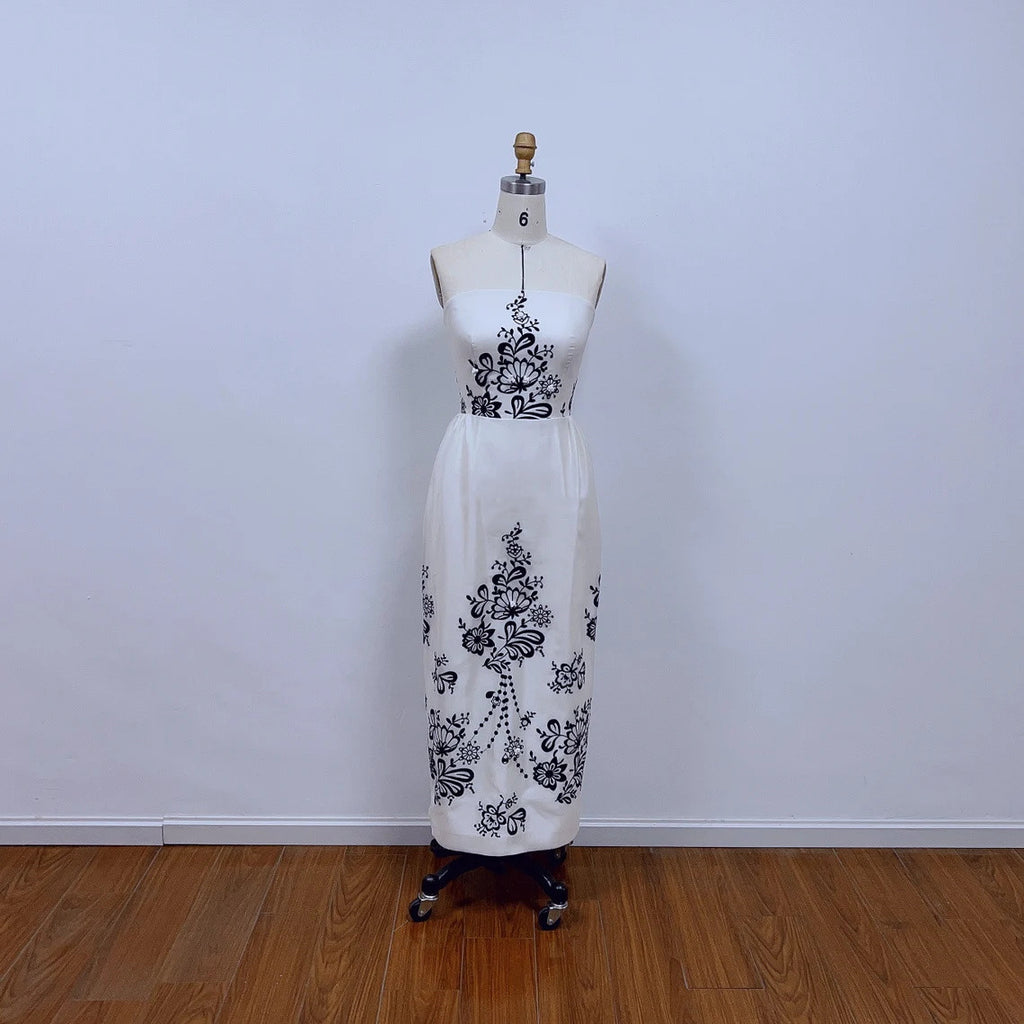 Audrey Hepburn Sabrina Dress Silk Organdy with Embroidered Hoprom Audrey Hepburn Sabrina Dress Silk Organdy with Embroidered Hoprom