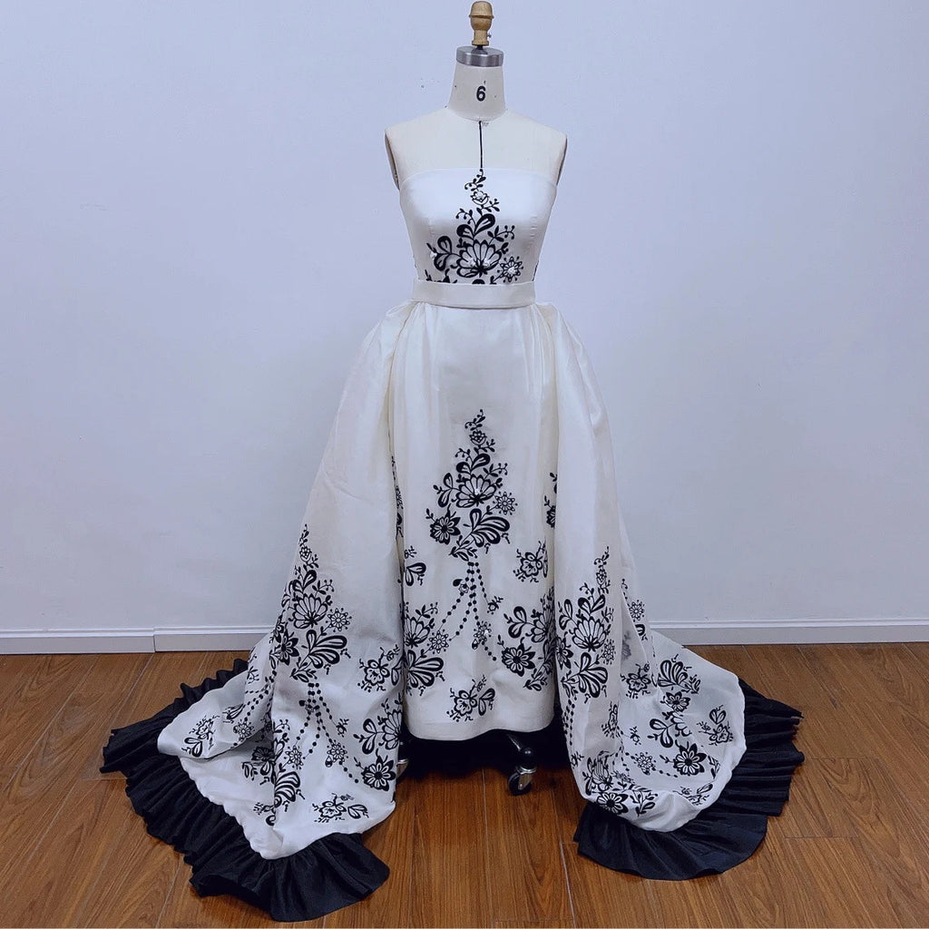 Audrey Hepburn Sabrina Dress Silk Organdy with Embroidered Hoprom Audrey Hepburn Sabrina Dress Silk Organdy with Embroidered Hoprom