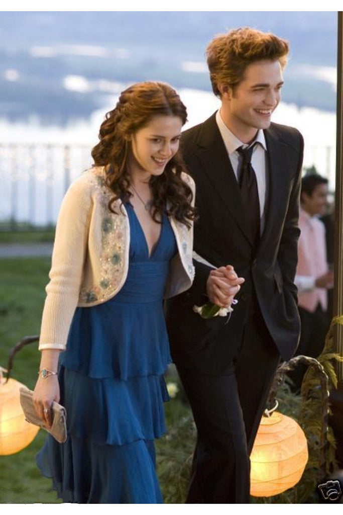 Bella Swan as Bella Swan Blue Prom Party Dress from Twilight Hoprom Bella Swan as Bella Swan Blue Prom Party Dress from Twilight Hoprom