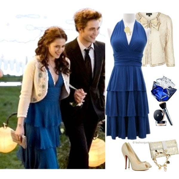 Bella Swan as Bella Swan Blue Prom Party Dress from Twilight