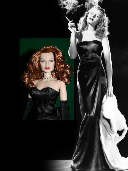Black Gilda Rita Hayworth Dress Strapless Prom Dress