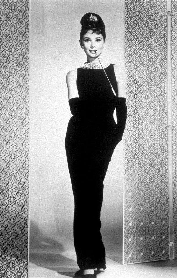 audrey hepburn dress The Little Black Goes to Hollywood: Hepburn's Fashion Legacy The stunning and gorgeous jacquard dress is an exquisite representation of feminine elegance and quality The Skirt is a somewhat irregular design Audrey Hepburn style pencil dress