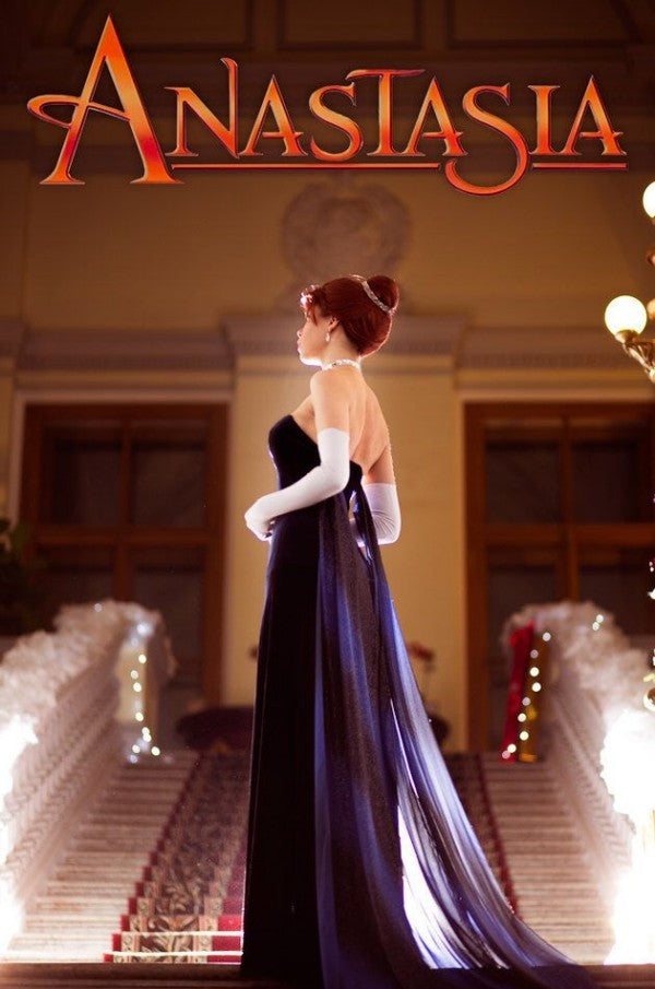 Blue Anastasia Dress Cosplay Costume Hoprom Blue Anastasia Dress Cosplay Costume Hoprom