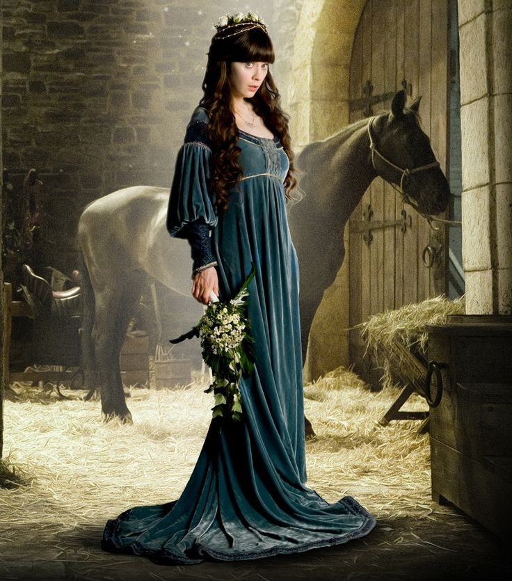 long sleeve velvet dress blue Blue Zooey Deschanel Velvet Dress Long Sleeve Prom Dress – Hoprom