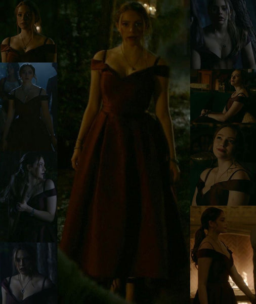 Burgundy Hope Mikaelson Dress Legacies Danielle Rose Russell Dress