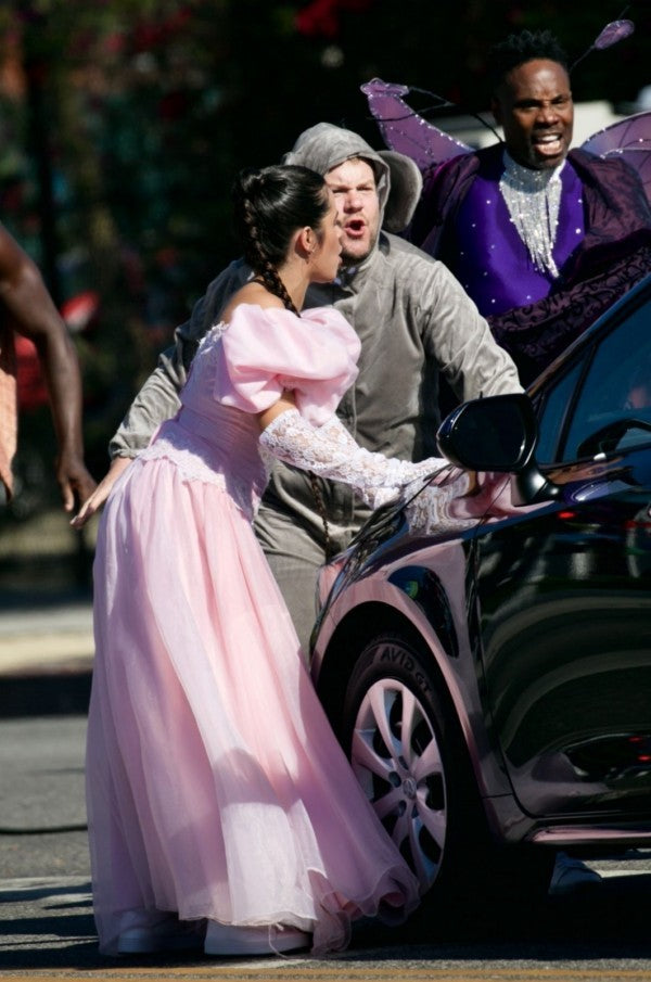 pink dress with gloves Camila Cabello Pink Dress Cinderella Dress Crosswalk Concert with Glov – Hoprom