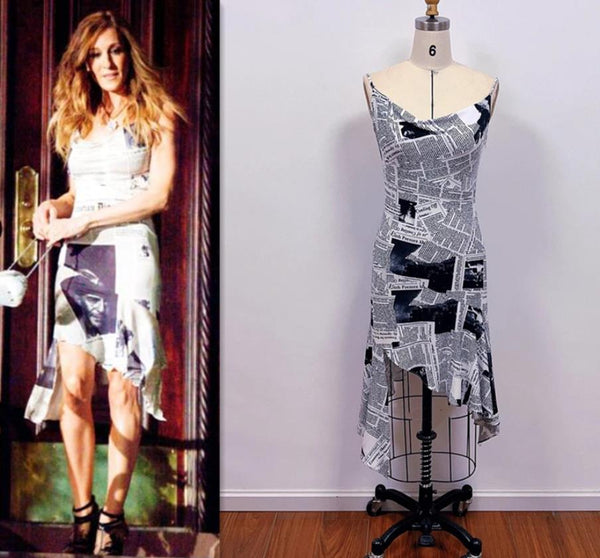 Carrie Bradshaw Newspaper Dress inspired Outfits