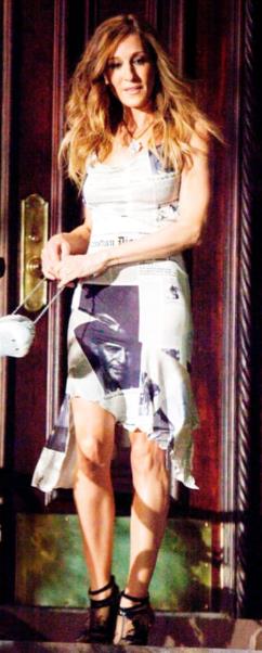 carrie bradshaw newspaper dress Carrie Bradshaw Newspaper Dress inspired Outfits – Hoprom