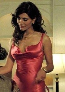 Caterina Murino Dress Orange Red Satin Prom Dress in Royale 007