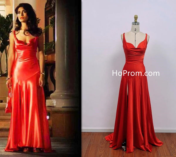 Caterina Murino as Solange Dimitrios Red Dress Evening Prom Dresses