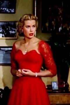 Dial M for Murder Grace Dress Red Kelly Lace Dress Prom Tea Length Cocktail Dress