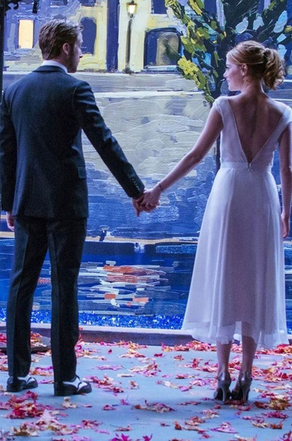 Emma Stone White Dress La La Land Film Prom Dress Hoprom Emma Stone White Dress La La Land Film Prom Dress Hoprom