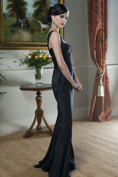 Eva Green Black Dress Movie 007 Black Sweetheart Open Back Dress