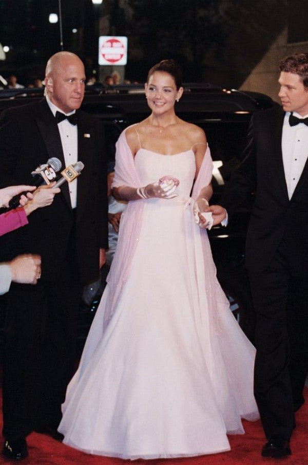first prom dress First Daughter Katie Holmes Dress Spaghetti Straps Prom Dress Hoprom