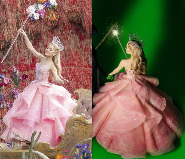 Ariana Grande Glinda Costume Pink Glinda Dress