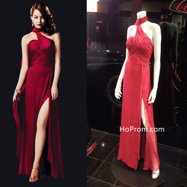 Inspired Grace Faraday Red Dres Played by Emma Stone Red Strapless Formal Evening Prom Dress in Gangster Squad