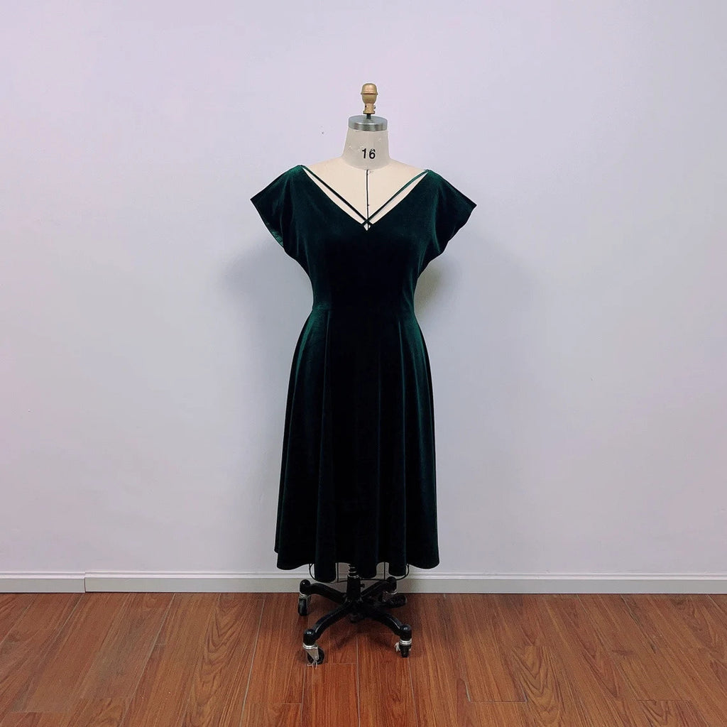 Green Velvet Rosemary Clooney Dress White Christmas Costume – Hoprom