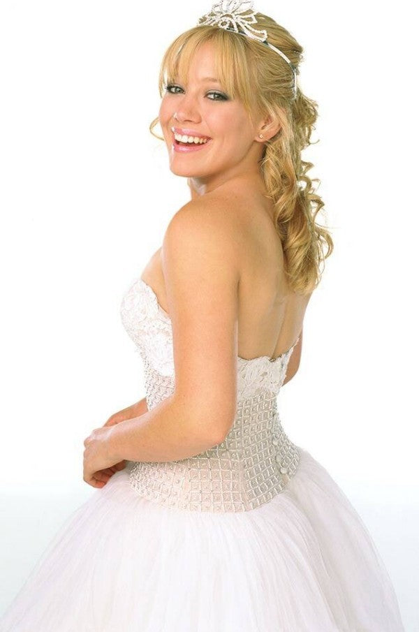 Hilary Duff A Cinderella Story White Dress Formal Prom Dress Hoprom Hilary Duff A Cinderella Story White Dress Formal Prom Dress Hoprom
