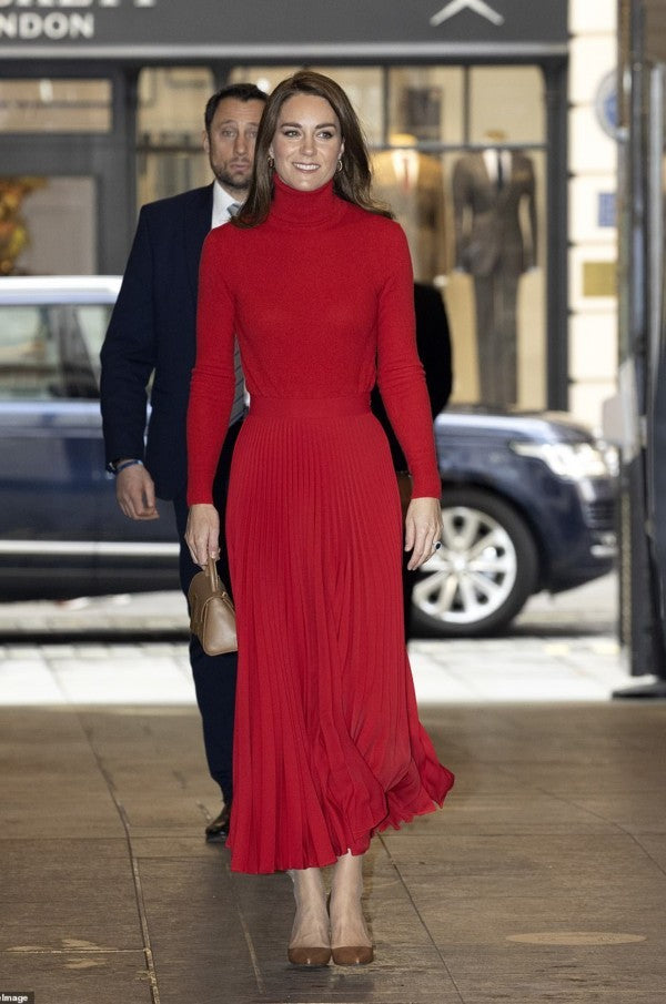 Inspired Kate Middleton Red Dress Long Sleeve Formal Dress Hoprom Inspired Kate Middleton Red Dress Long Sleeve Formal Dress Hoprom