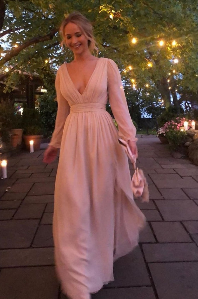 Jennifer Lawrence Pink Dress Chiffon Formal Prom Dress Hoprom Jennifer Lawrence Pink Dress Chiffon Formal Prom Dress Hoprom