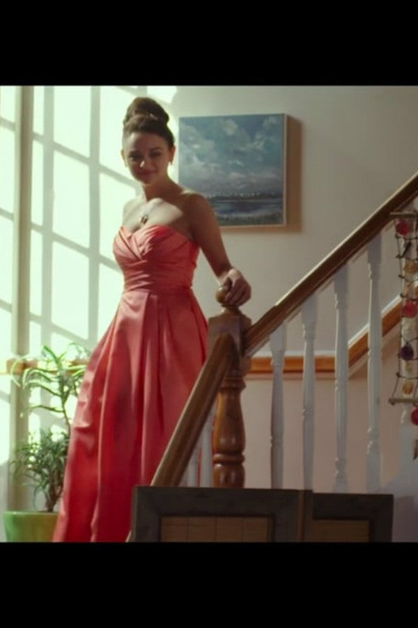 Joey King Pink Dress The Kissing Booth Satin Prom Formal Dress Hoprom Joey King Pink Dress The Kissing Booth Satin Prom Formal Dress Hoprom