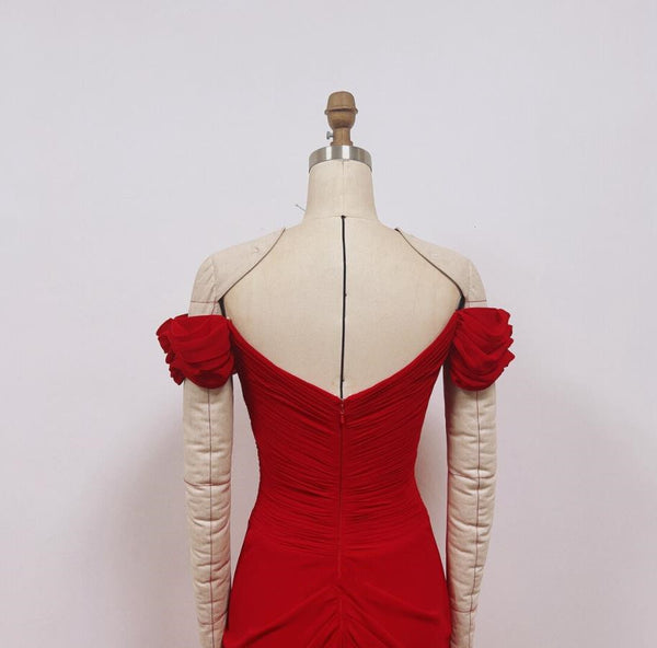 Julia Roberts As Vivian Ward Red Dress Pretty Woman Movie Dress Off Shoulder Vivian Evening Dress with Gloves