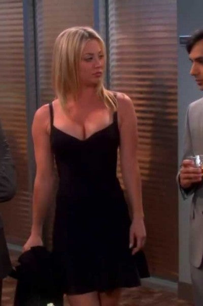 Kaley Cuoco Little Black Dress Short Prom Dress in The Big Bang Theory – Hoprom