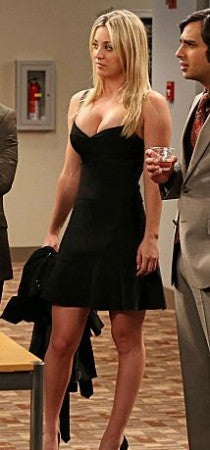 Kaley Cuoco Little Black Dress Short Prom Dress in The Big Bang Theory
