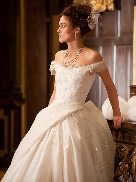 Keira Knightley as Anna Karenina Off Dress Off Shoulder Celebrity Wedding Dress
