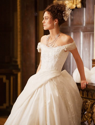 Keira Knightley as Anna Karenina Off Dress Off Shoulder Celebrity Wedding Dress