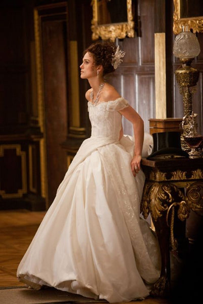 Keira Knightley as Anna Karenina Dress Off Shoulder Wedding Dress